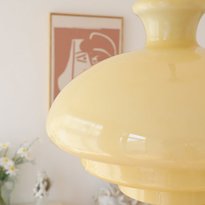 Lampa wisząca Bauhaus z mlecznego szkła