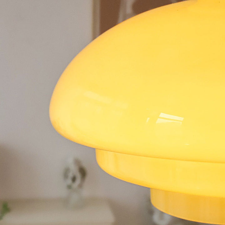 Lampa wisząca Bauhaus z mlecznego szkła