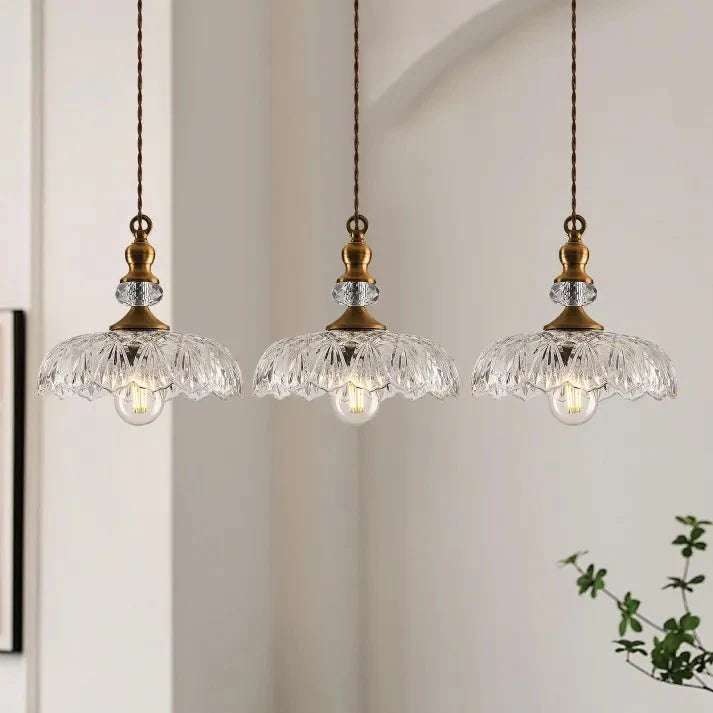 Lampa Wisząca Szklana Mini Wyspa Kuchenna w Stylu Mid Century