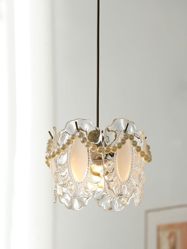 Kwiatowa Szklana Lampa Wisząca