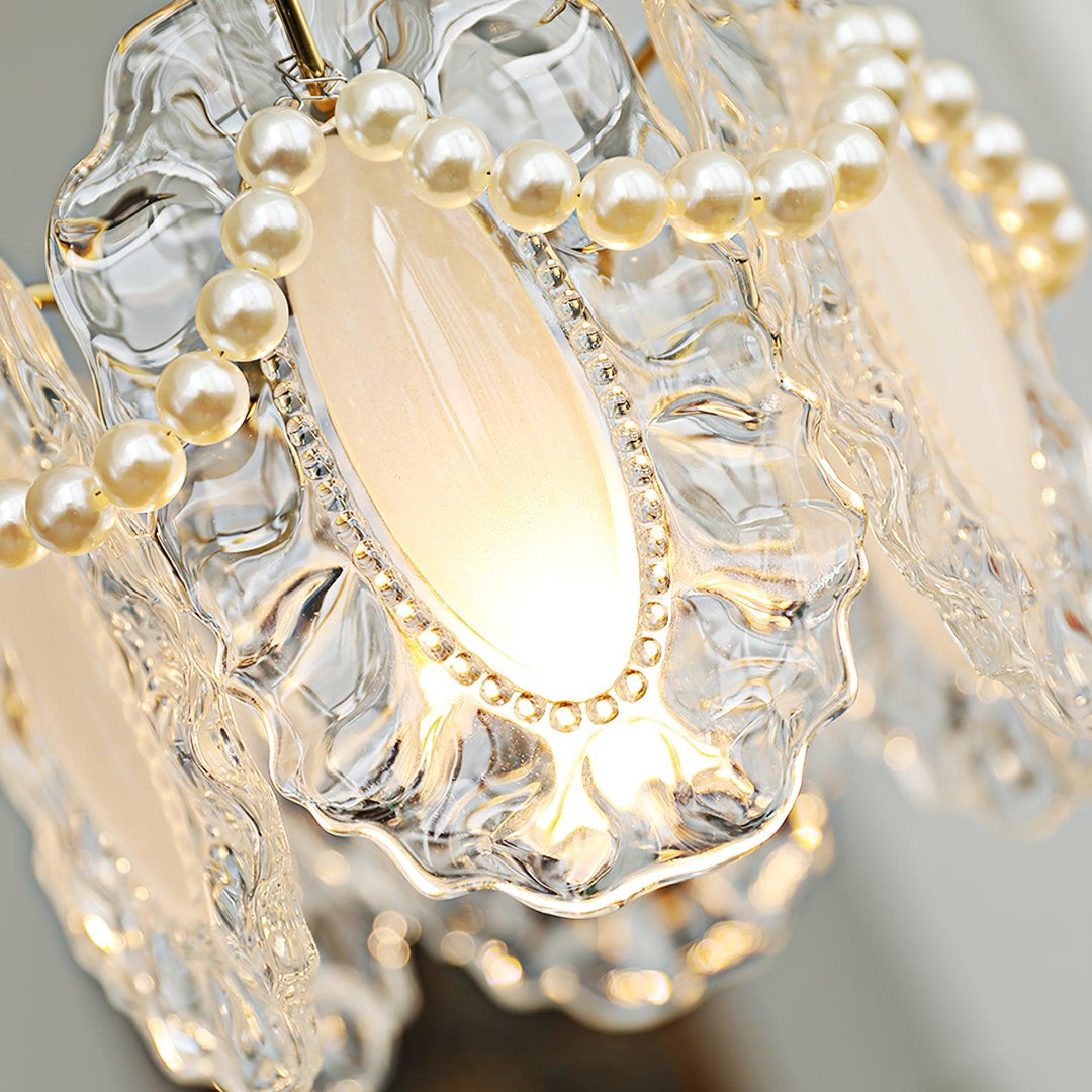 Kwiatowa Szklana Lampa Wisząca