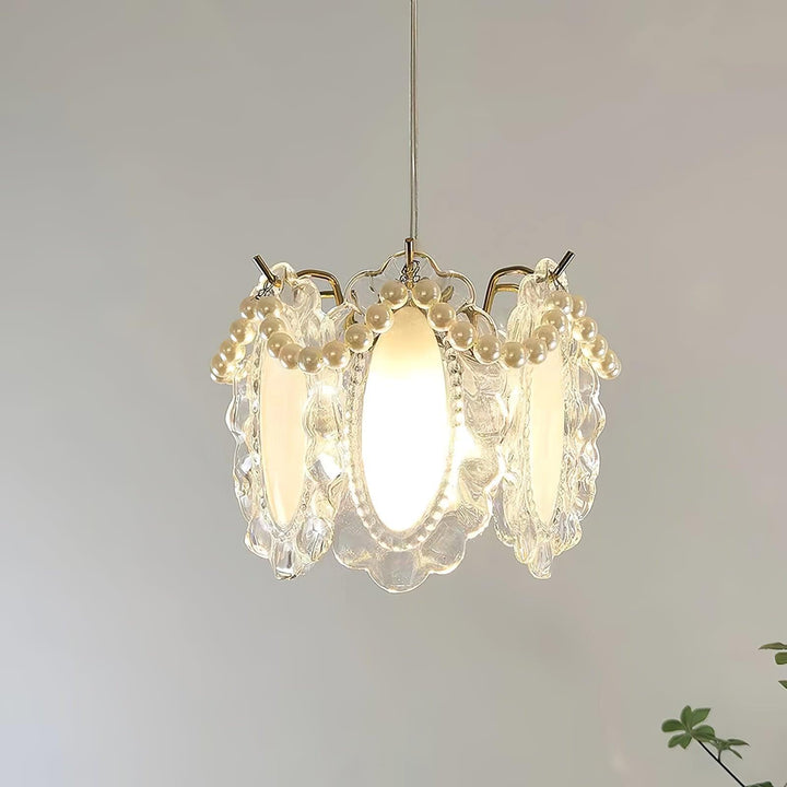 Kwiatowa Szklana Lampa Wisząca