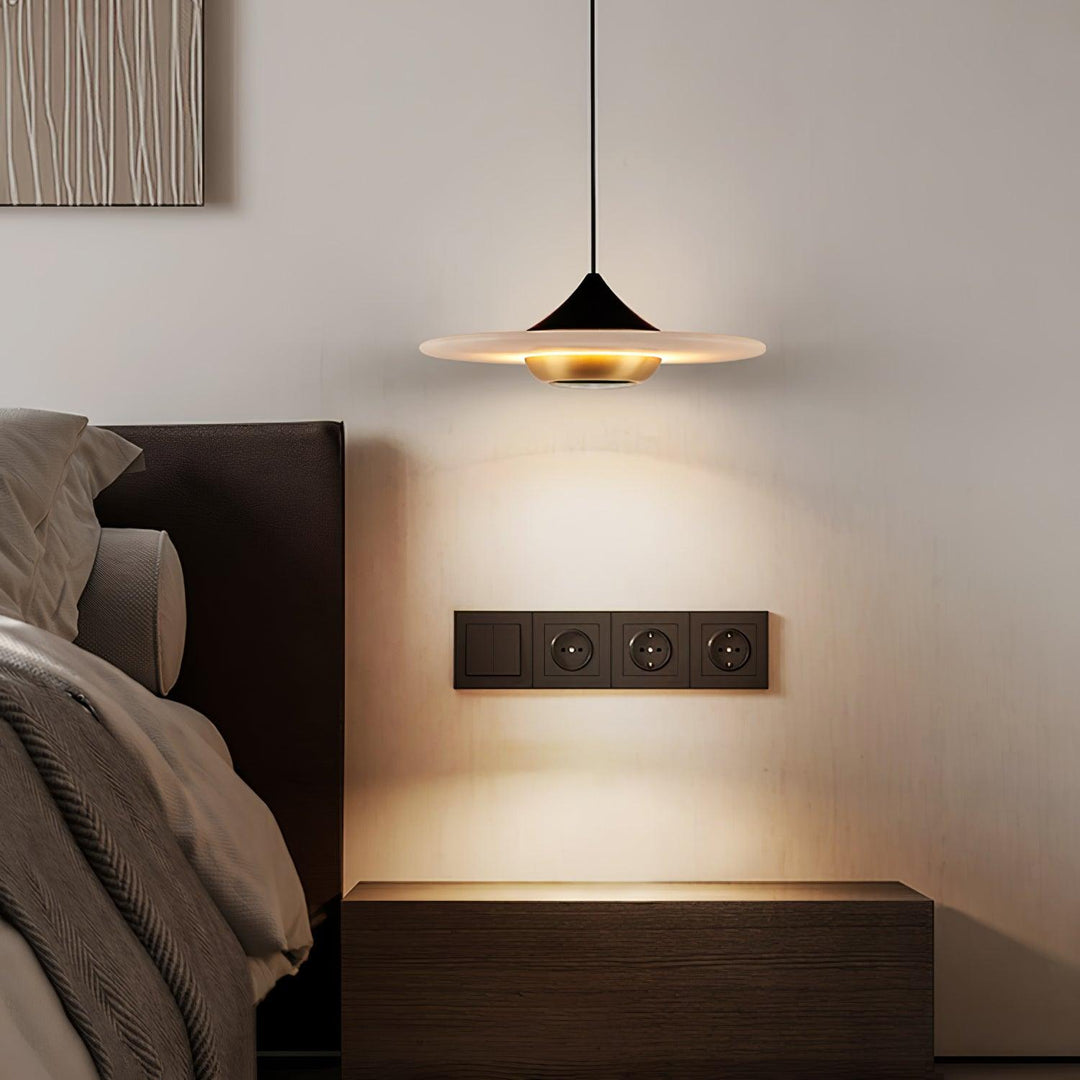 Latająca Talerz Marmurowa Lampa Wisząca