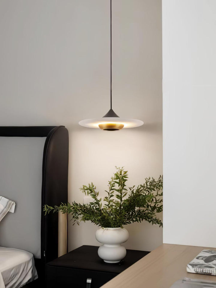 Latająca Talerz Marmurowa Lampa Wisząca