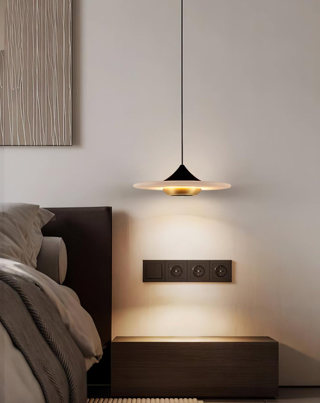 Latająca Talerz Marmurowa Lampa Wisząca