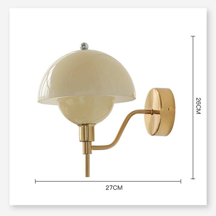 Lampa Ścienna Grzyb Kremowa