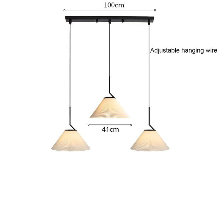 Nordycka plisowana kremowa lampa wisząca