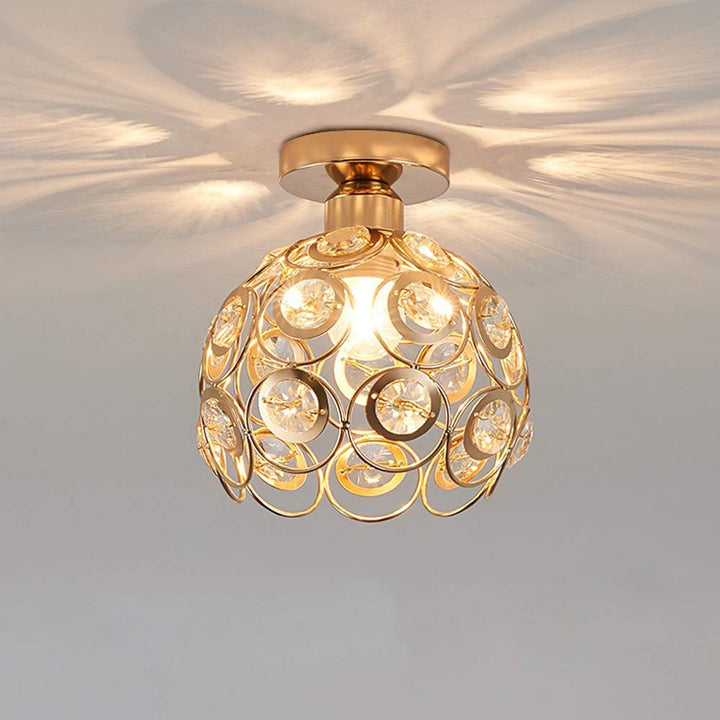 Piękna Złota Luksusowa Lampa Sufitowa w Kształcie Kuli