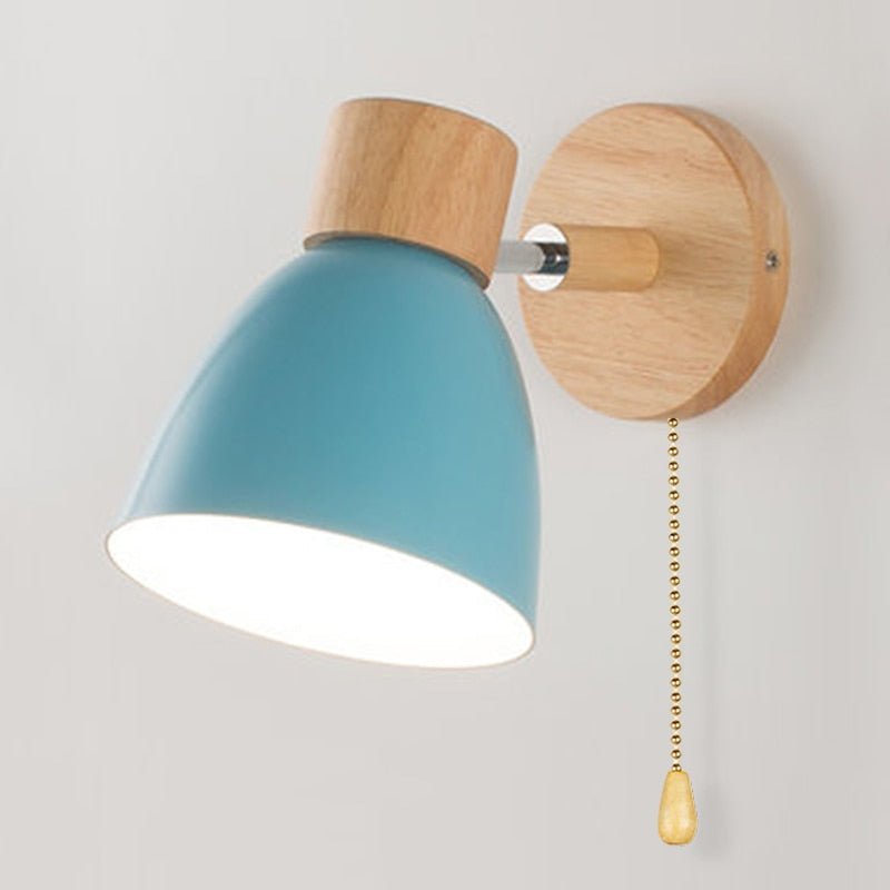 Yadiel - Skandynawska wisząca lampa ścienna z drewna