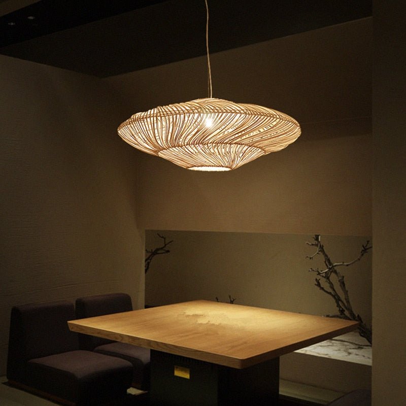 Radiar - Vintage lampa wisząca z rattanu