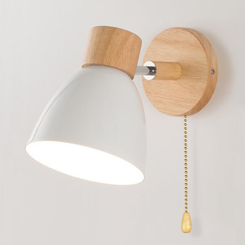 Yadiel - Skandynawska wisząca lampa ścienna z drewna