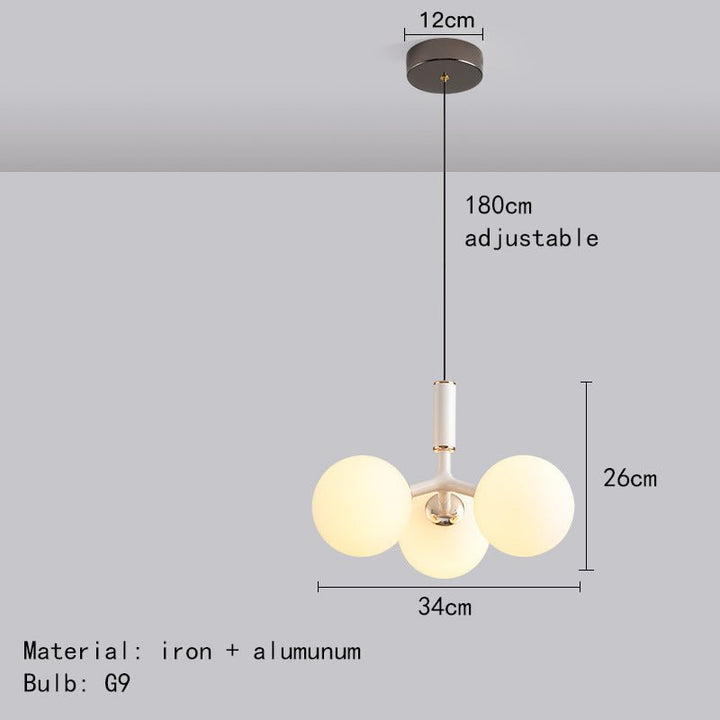 Luksusowa szklana lampa wisząca w stylu skandynawskim