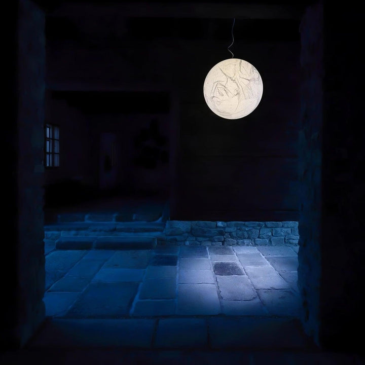 Lampa wisząca Maan z jedwabiu