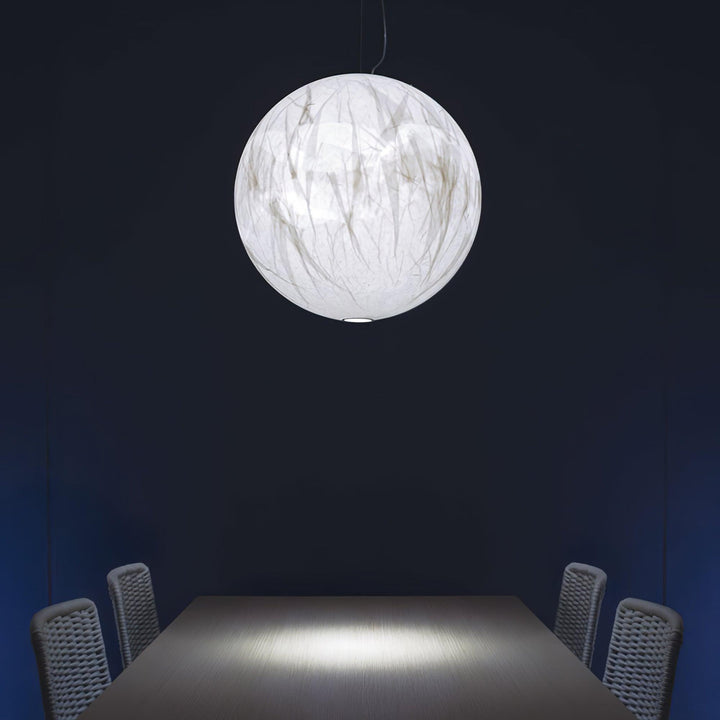 Lampa wisząca Maan z jedwabiu