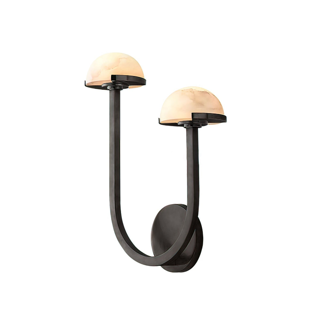 Lampa ścienna z alabastru w kształcie grzyba