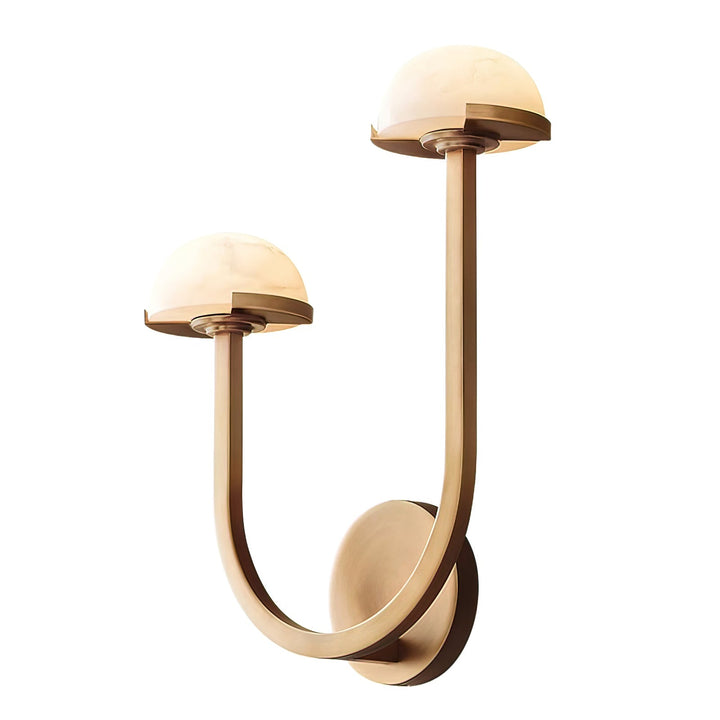 Lampa ścienna z alabastru w kształcie grzyba