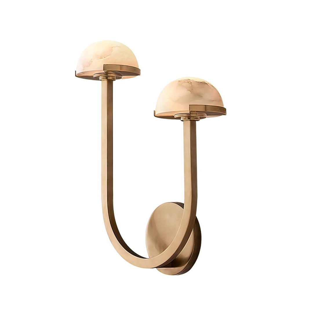 Lampa ścienna z alabastru w kształcie grzyba