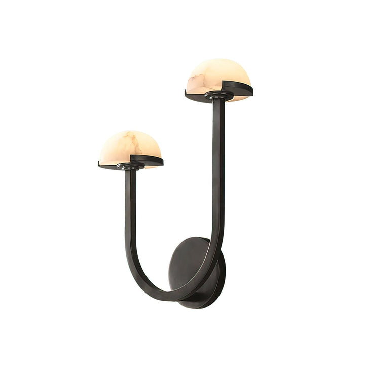 Lampa ścienna z alabastru w kształcie grzyba