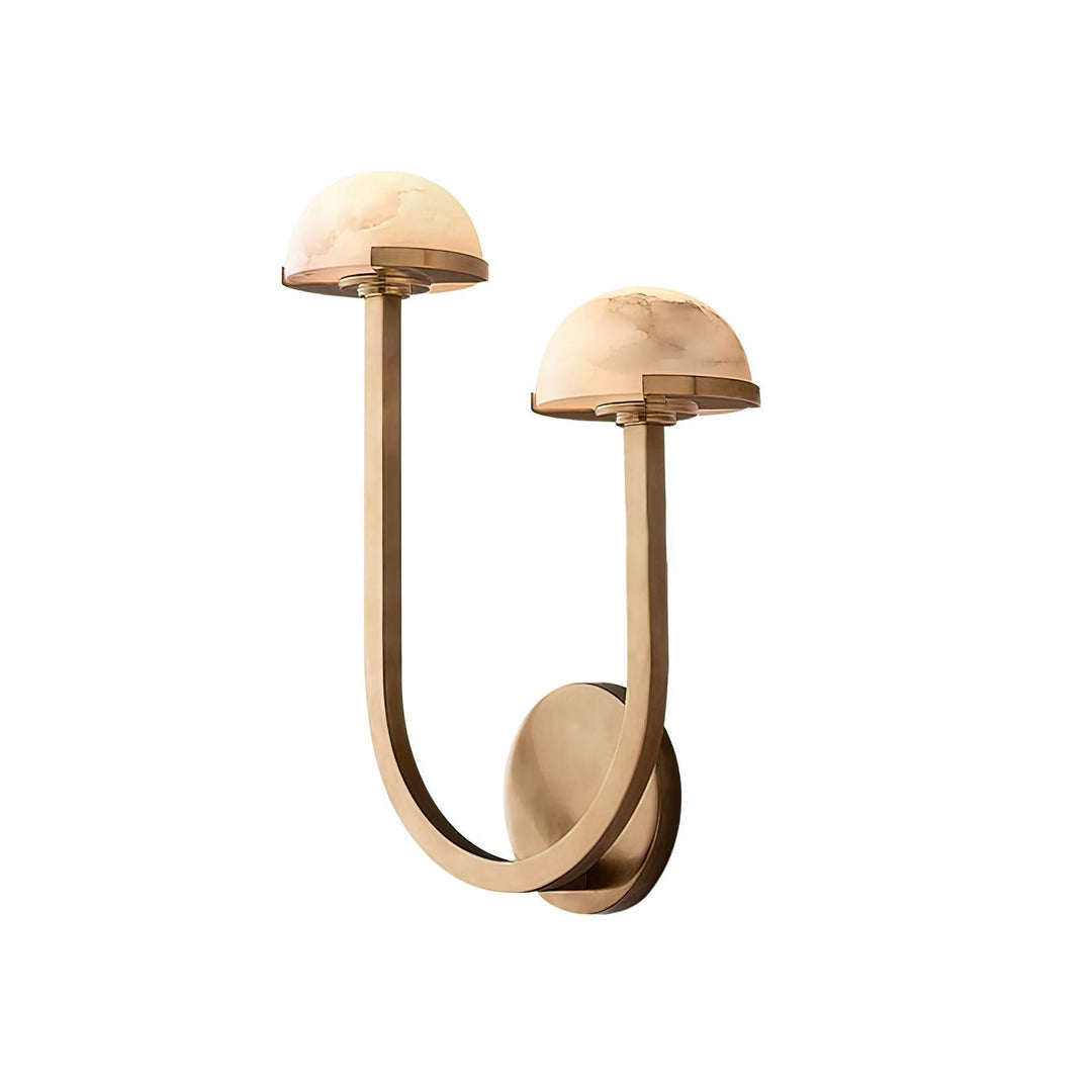 Lampa ścienna z alabastru w kształcie grzyba