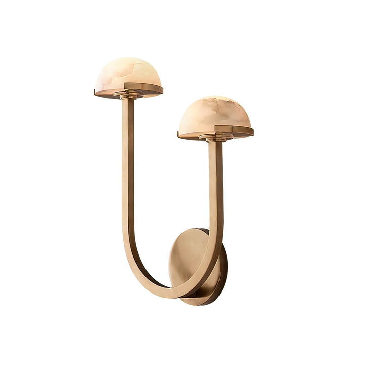 Lampa ścienna z alabastru w kształcie grzyba