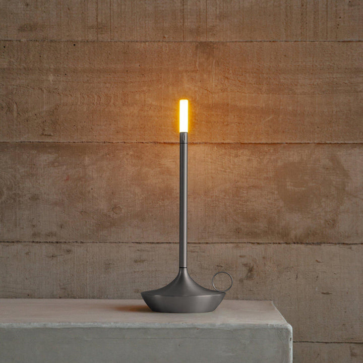 Lampa stołowa LED Giavi nowoczesna, czarna, dekoracyjna