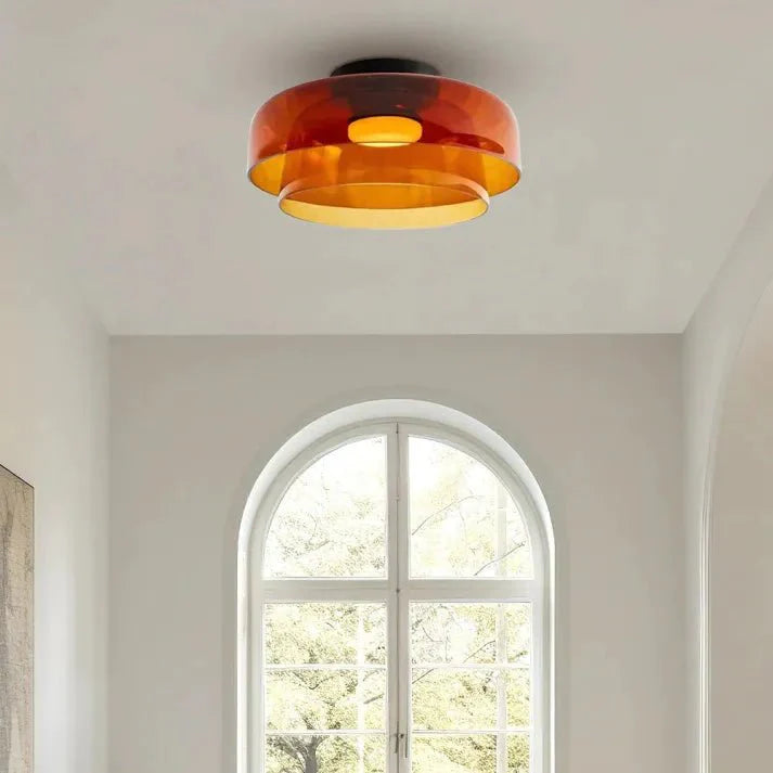 Skandynawska Lampa Sufitowa ze Szkła w Stylu Średniowiecznym z Kreatywną Osobowością