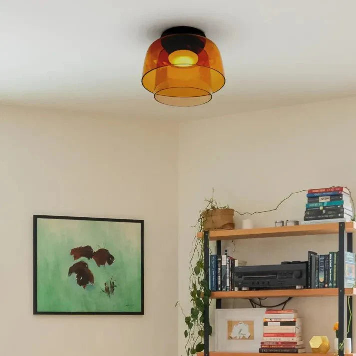 Skandynawska Lampa Sufitowa ze Szkła w Stylu Średniowiecznym z Kreatywną Osobowością