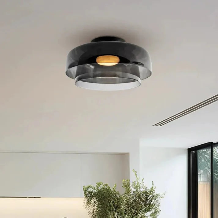 Skandynawska Lampa Sufitowa ze Szkła w Stylu Średniowiecznym z Kreatywną Osobowością