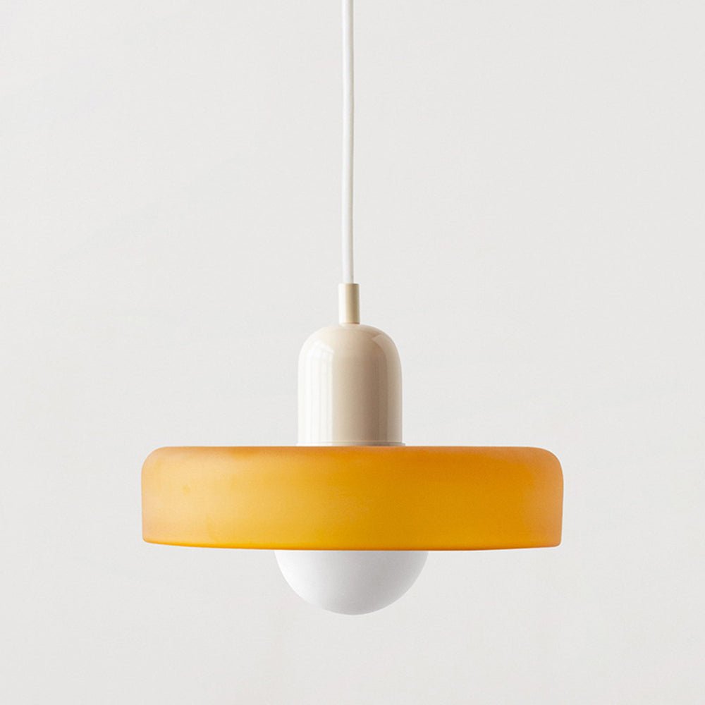 Lampa wisząca Bauhaus z kolorowego szkła – designerska lampa sufitowa