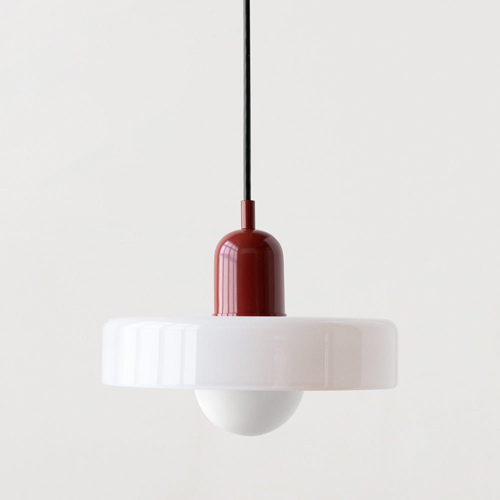 Lampa wisząca Bauhaus z kolorowego szkła – designerska lampa sufitowa