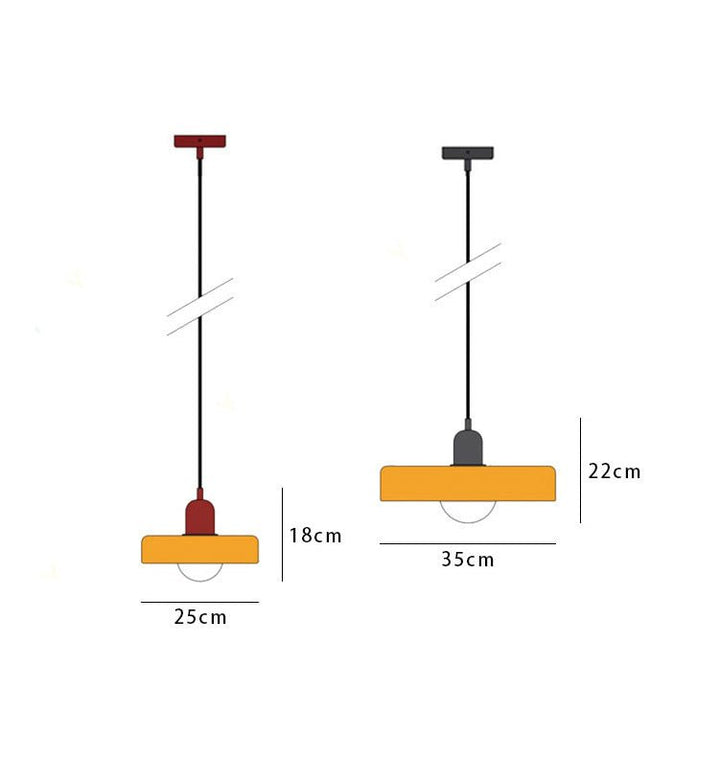 Lampa wisząca Bauhaus z kolorowego szkła – designerska lampa sufitowa