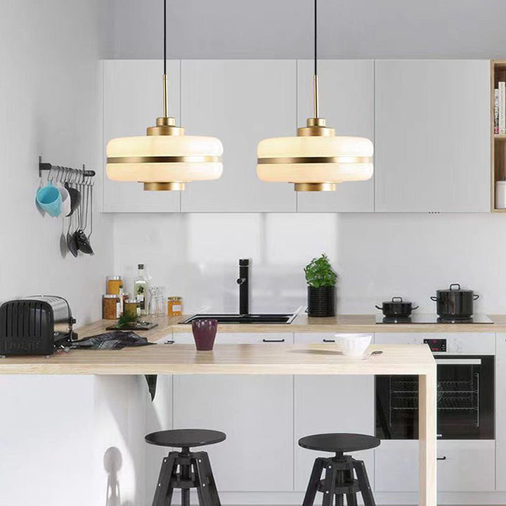Skandynawska lampa wisząca z luksusowego szkła
