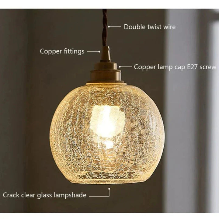 Szklana lampa wisząca Crystal