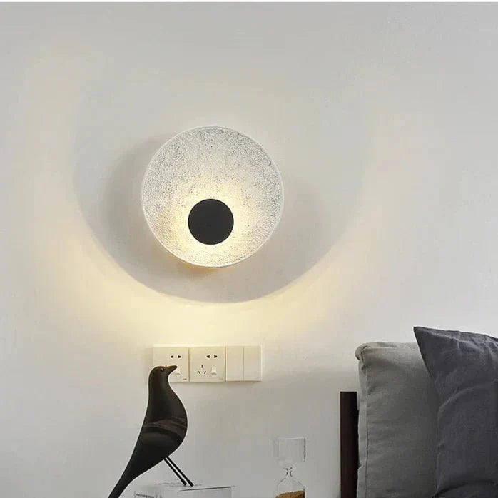 Okrągła Lampa Ścienna Księżycowa