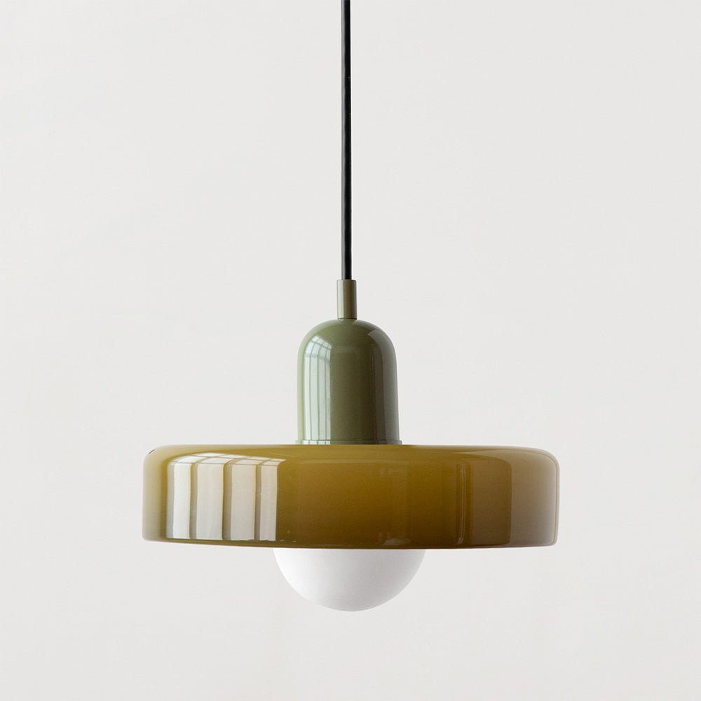 Lampa wisząca Bauhaus z kolorowego szkła – designerska lampa sufitowa