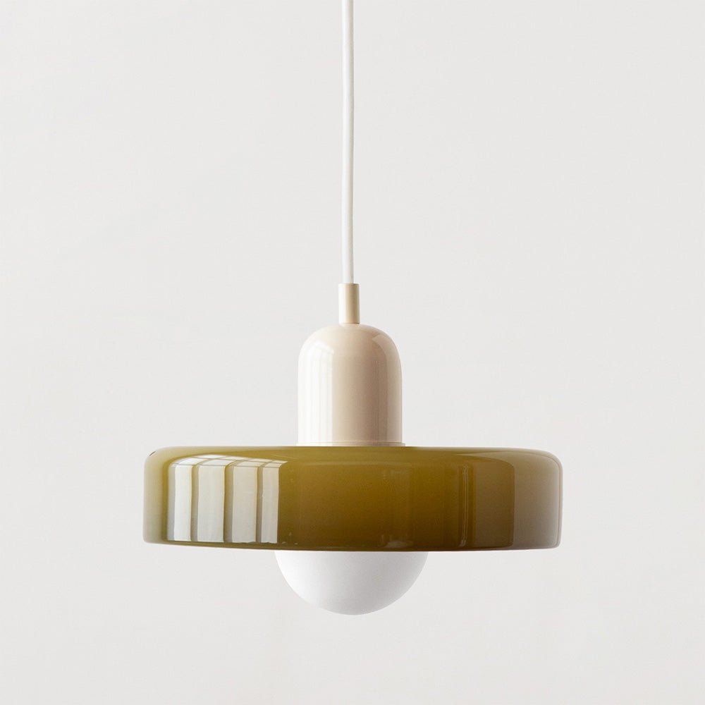 Lampa wisząca Bauhaus z kolorowego szkła – designerska lampa sufitowa