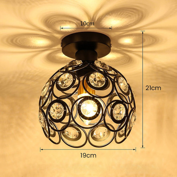 Piękna Złota Luksusowa Lampa Sufitowa w Kształcie Kuli