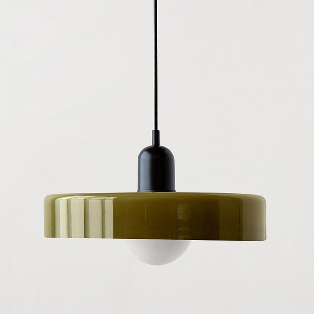 Lampa wisząca Bauhaus z kolorowego szkła – designerska lampa sufitowa