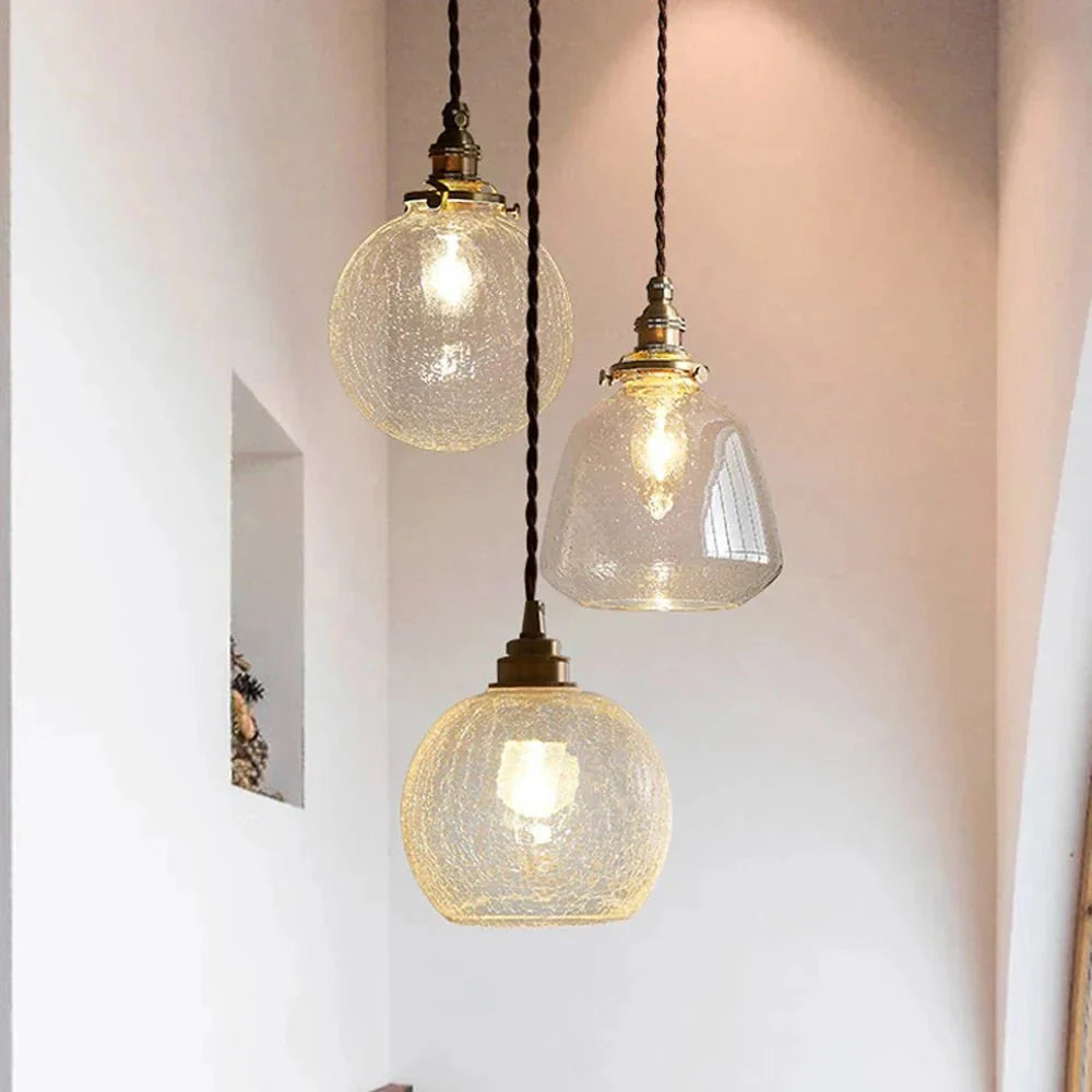 Szklana lampa wisząca Crystal