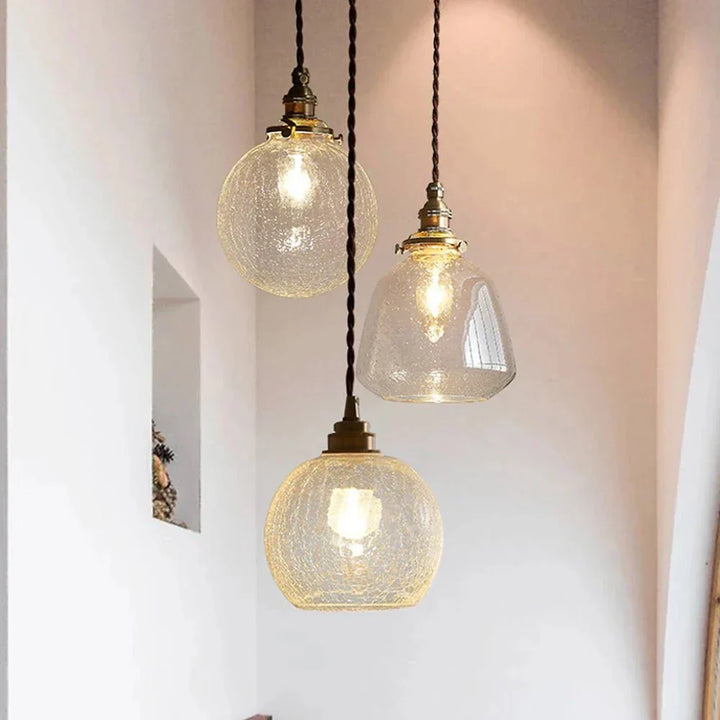 Szklana lampa wisząca Crystal