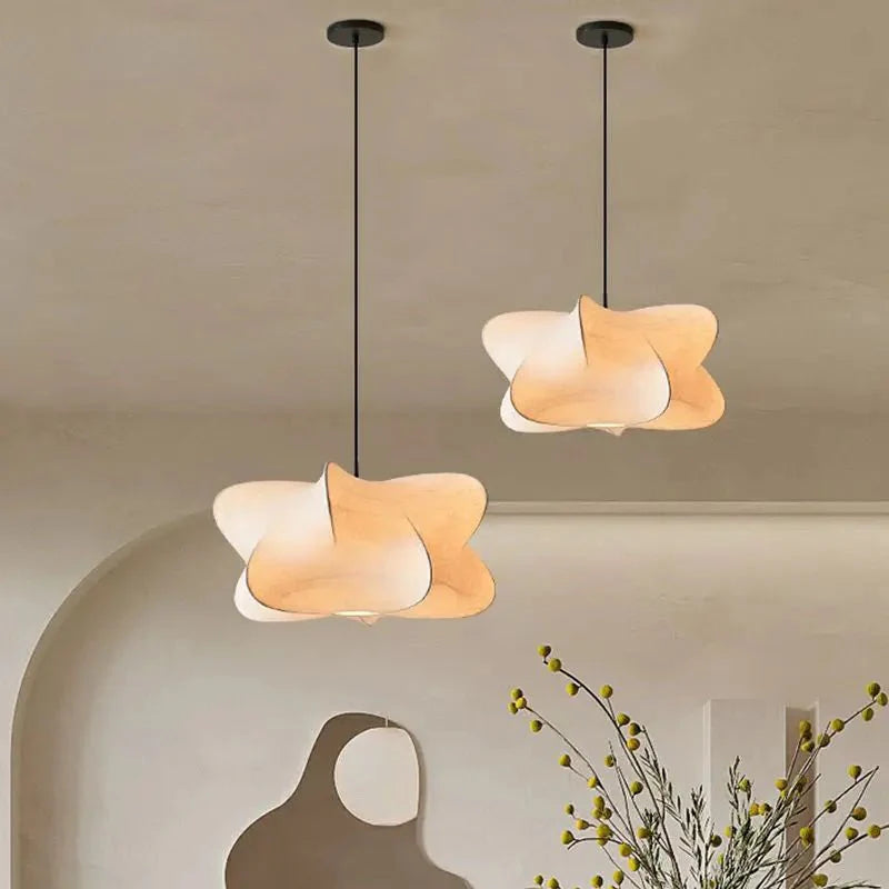 Lampa wisząca Wabi Sabi z jedwabiu Japonii