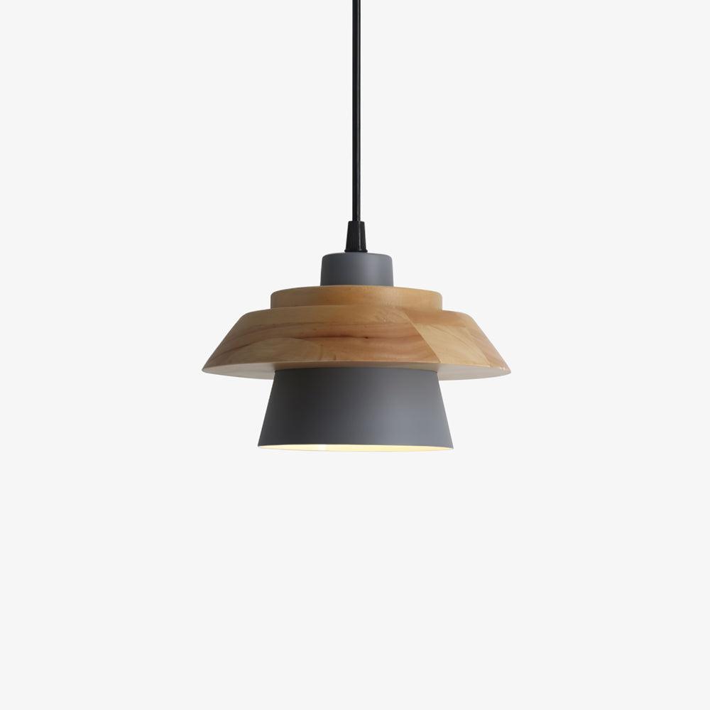Lampa Wisząca Kamienna Drewniana