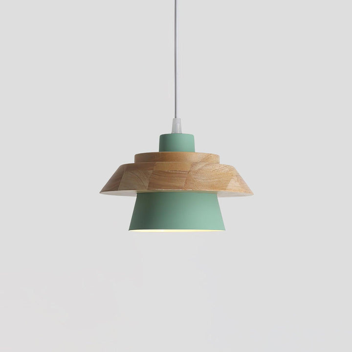 Lampa Wisząca Kamienna Drewniana