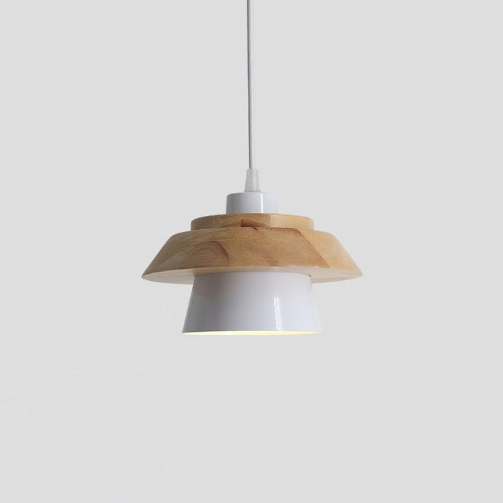 Lampa Wisząca Kamienna Drewniana