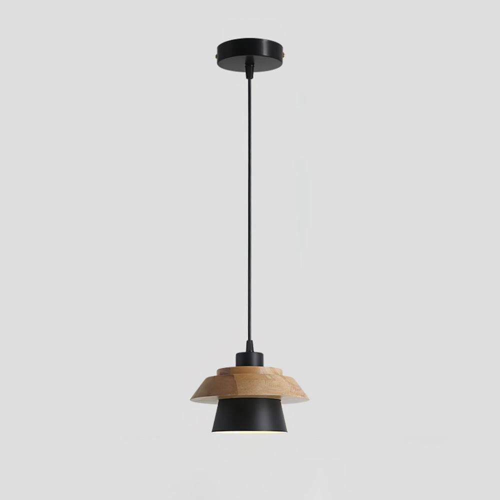 Lampa Wisząca Kamienna Drewniana