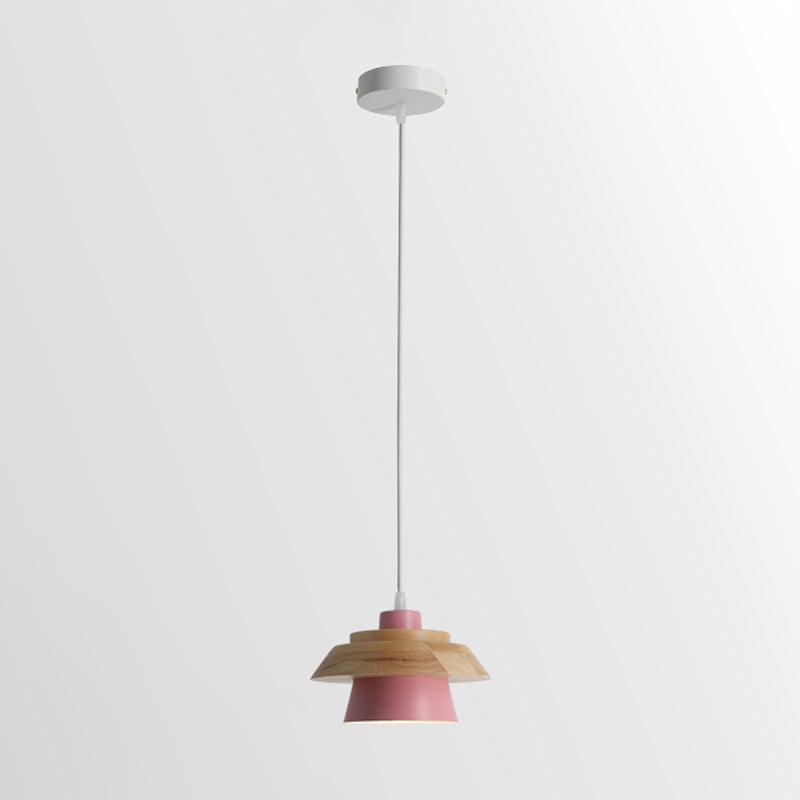 Lampa Wisząca Kamienna Drewniana