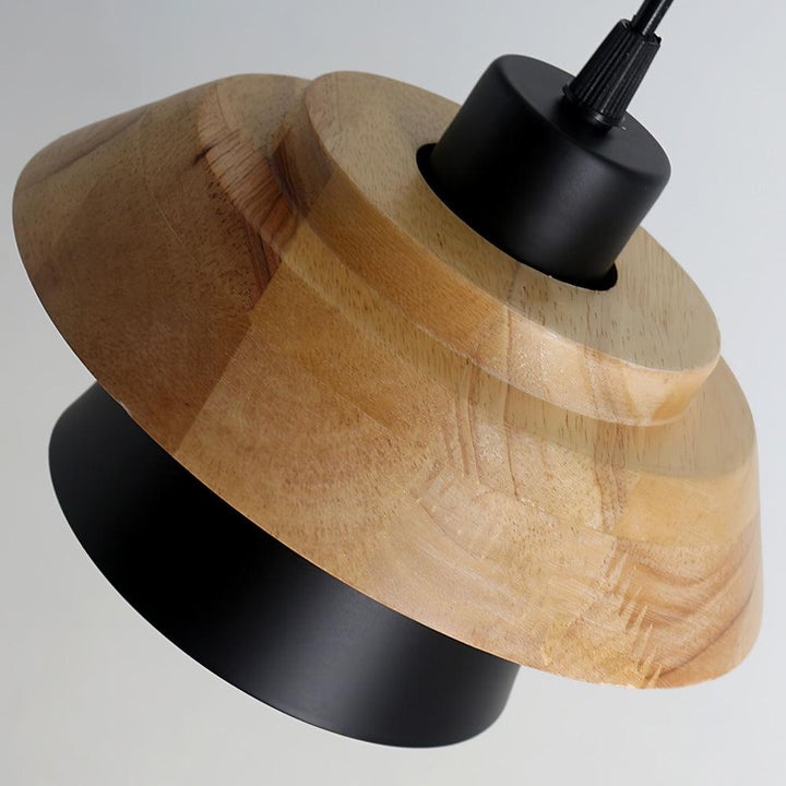 Lampa Wisząca Kamienna Drewniana