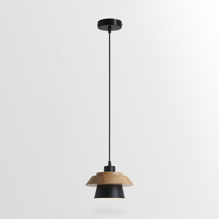 Lampa Wisząca Kamienna Drewniana