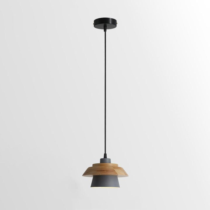 Lampa Wisząca Kamienna Drewniana