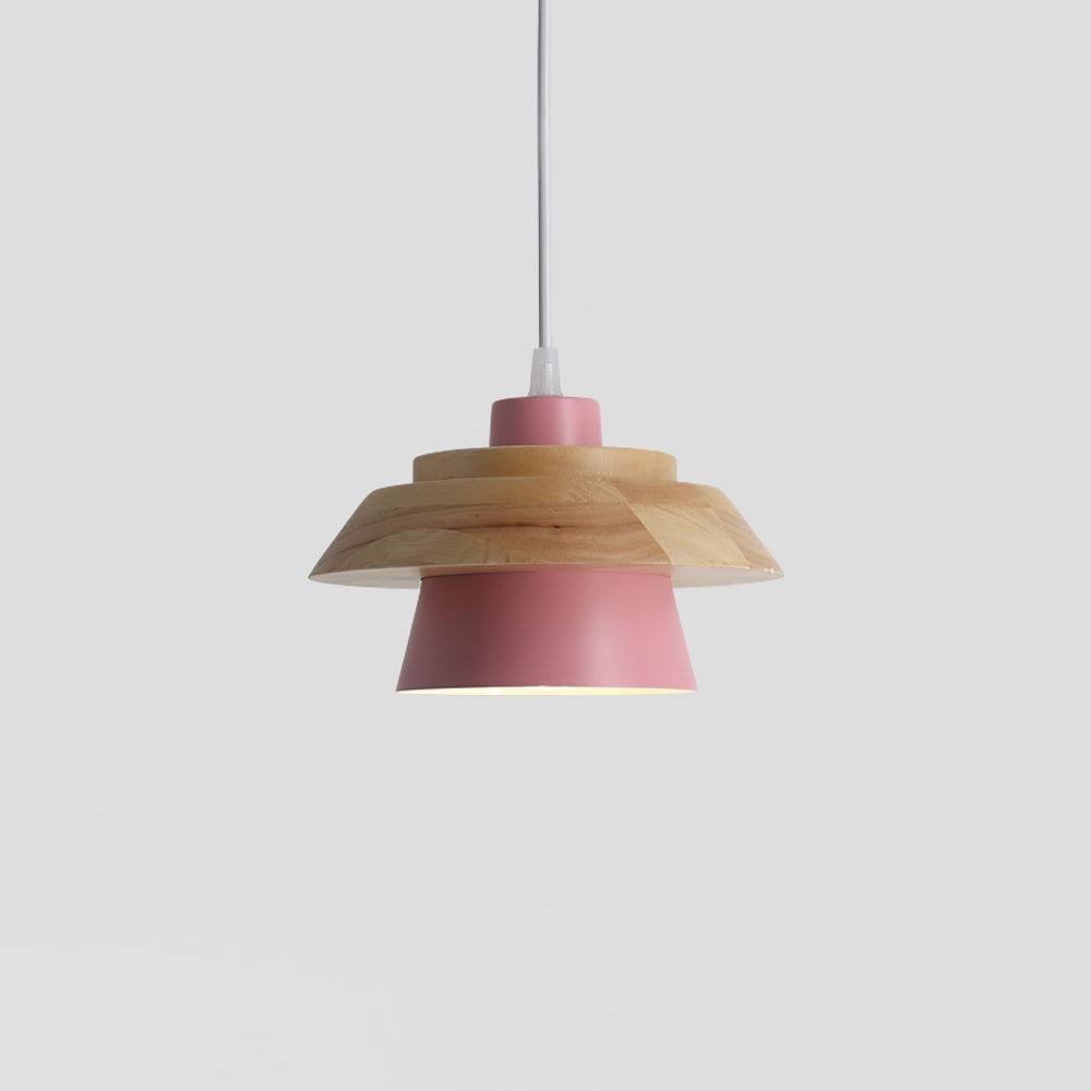 Lampa Wisząca Kamienna Drewniana